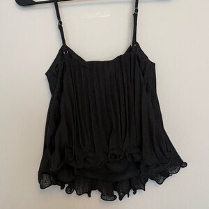 Hello Molly Black Ruffled Camisole